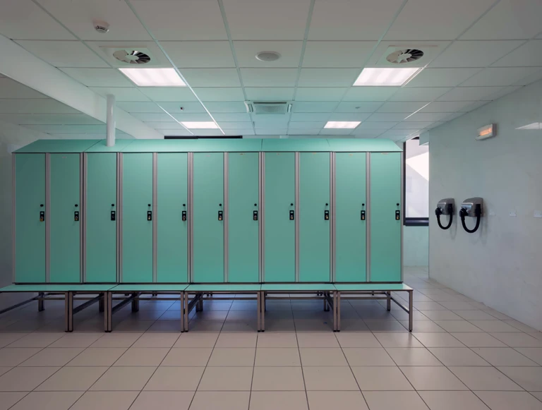 Lighting for the changing rooms