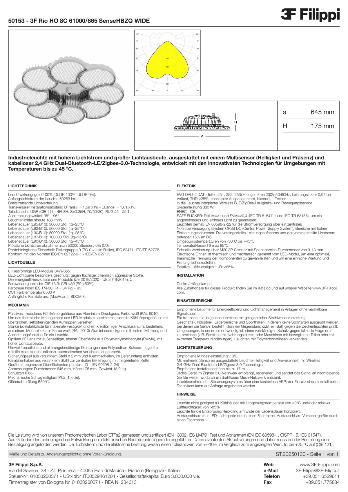 50153 - 3F Rio HO 8C 61000-865 SenseHBZQ WIDE - Datasheet - de