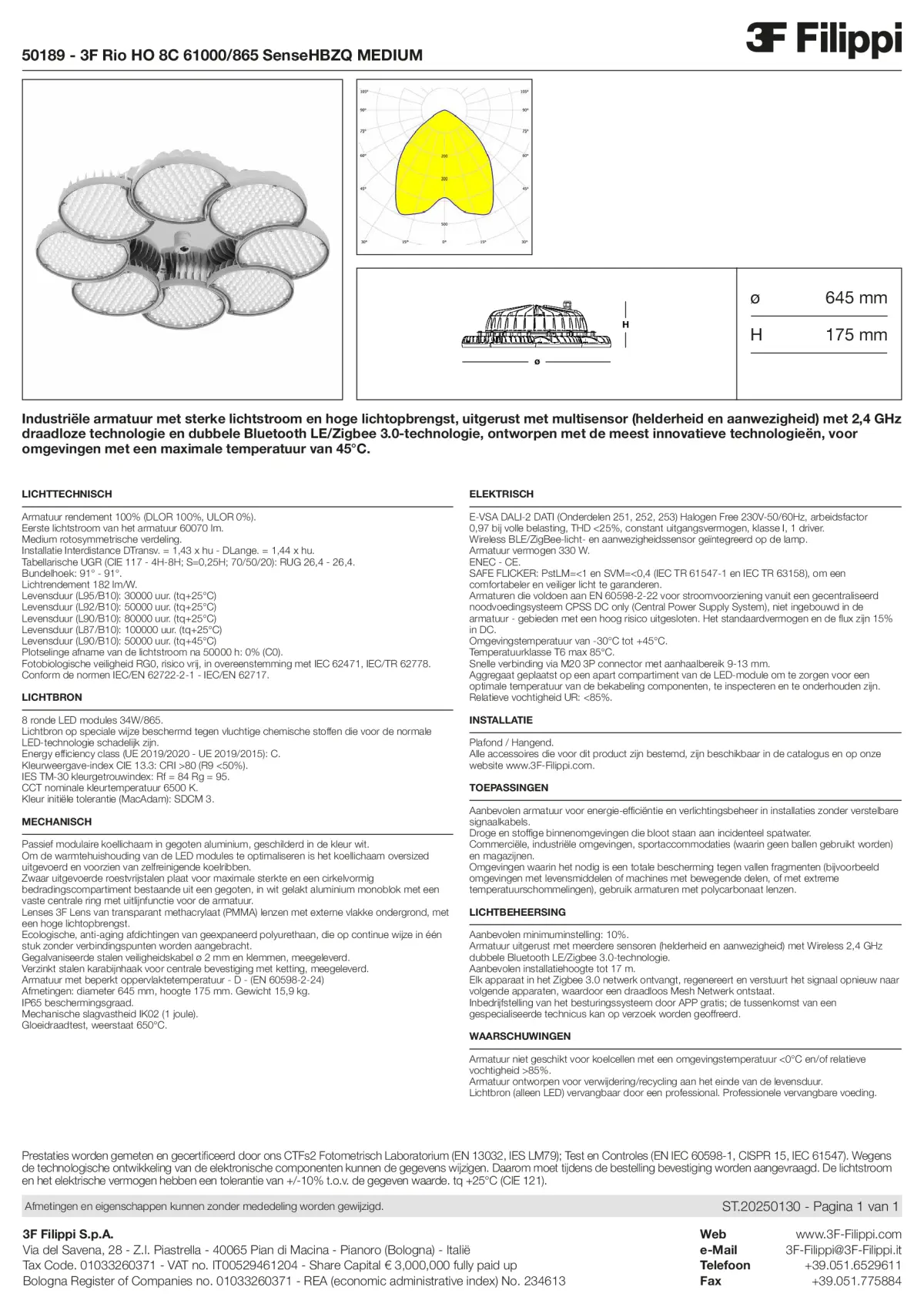 50189 - 3F Rio HO 8C 61000-865 SenseHBZQ MEDIUM - Datasheet - nl