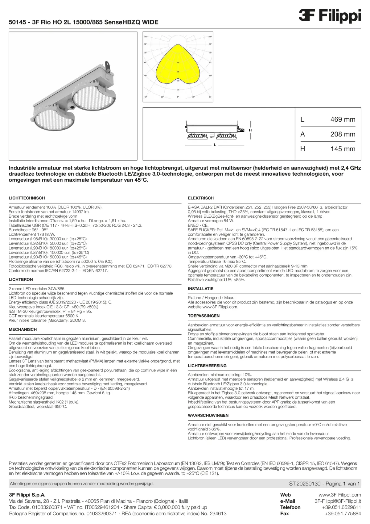 50145 - 3F Rio HO 2L 15000-865 SenseHBZQ WIDE - Datasheet - nl