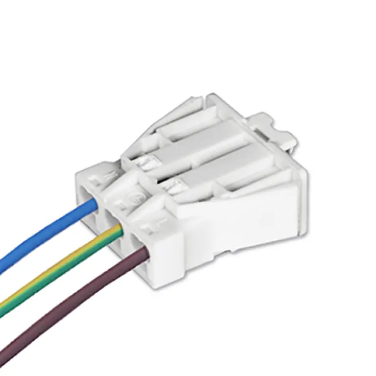 Ensto white plug + adapter