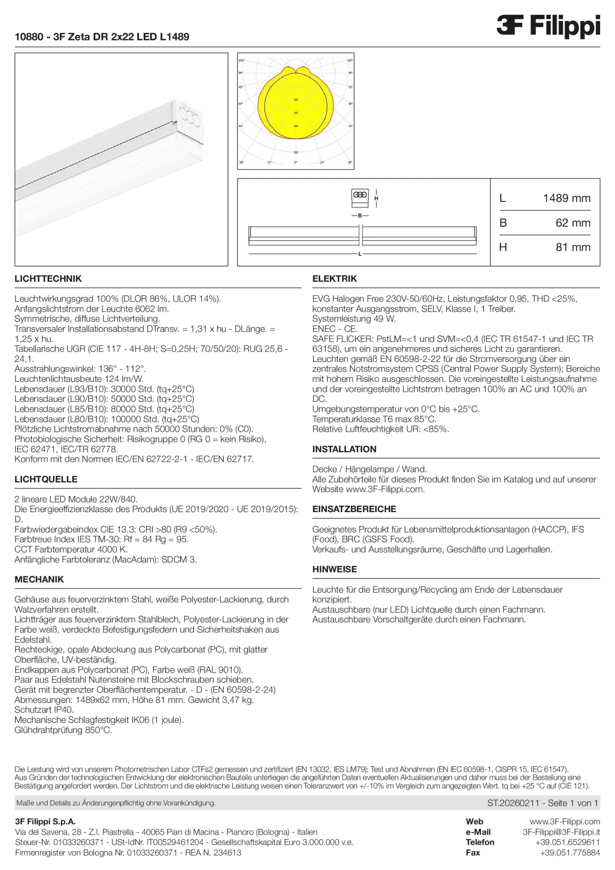 10880 - 3F Zeta DR 2x22 LED L1489 - Datasheet - de