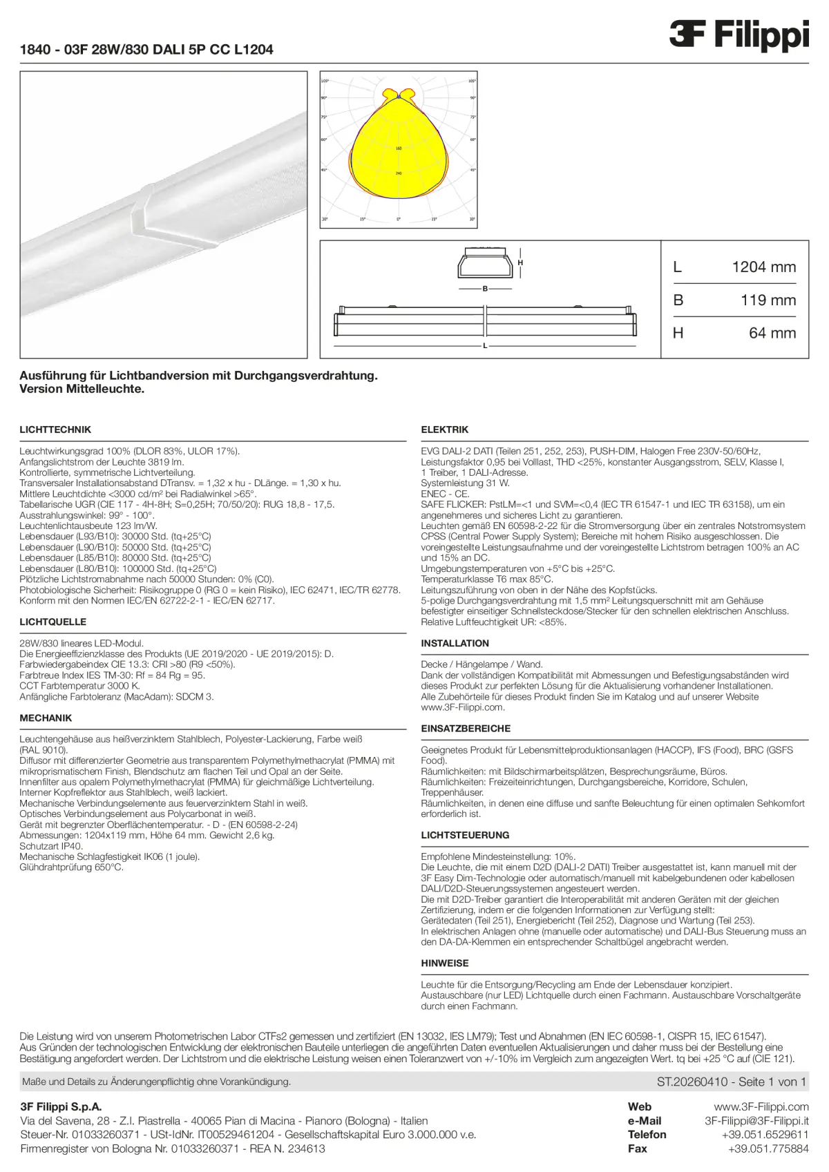 1840 - 03F 28W-830 DALI 5P CC L1204 - Datasheet - de