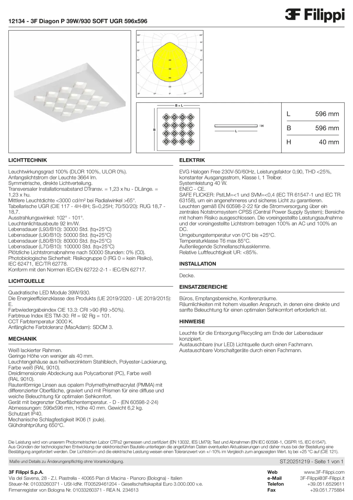 12134 - 3F Diagon P 39W-930 SOFT UGR 596x596 - Datasheet - de