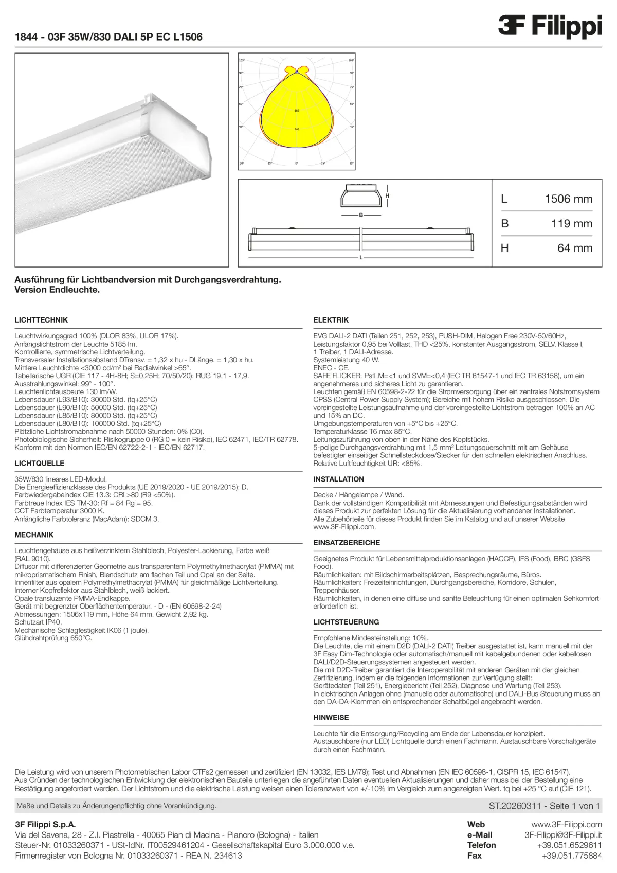 1844 - 03F 35W-830 DALI 5P EC L1506 - Datasheet - de
