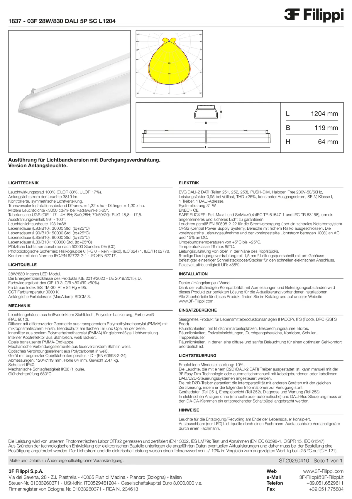 1837 - 03F 28W-830 DALI 5P SC L1204 - Datasheet - de