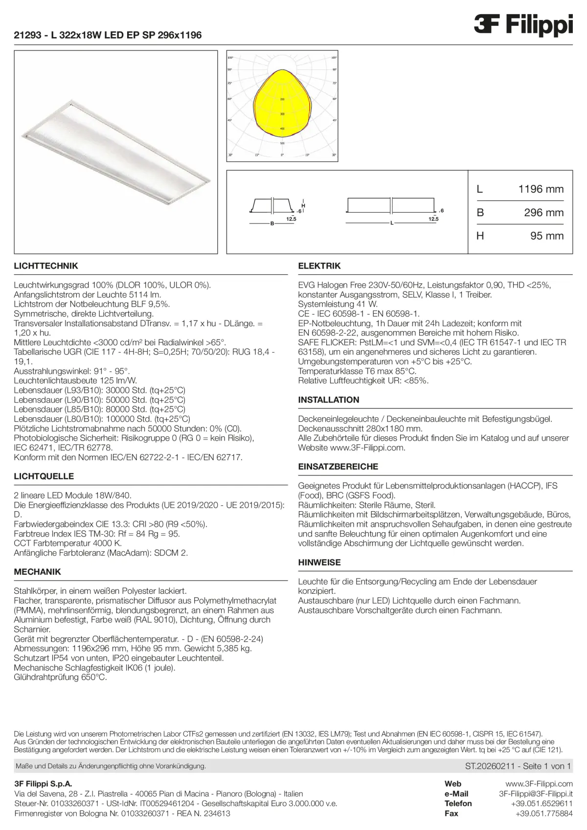 21293 - L 322x18W LED EP SP 296x1196 - Datasheet - de