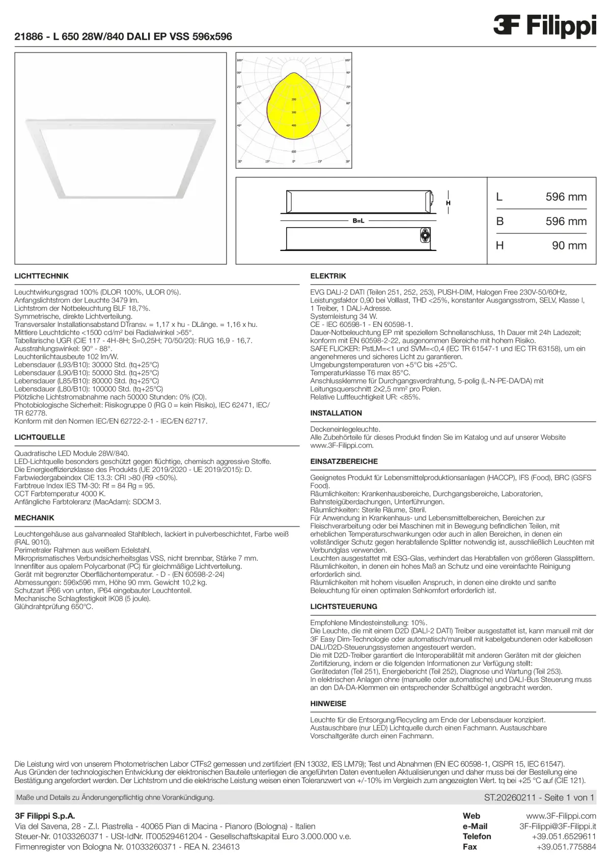 21886 - L 650 28W-840 DALI EP VSS 596x596 - Datasheet - de