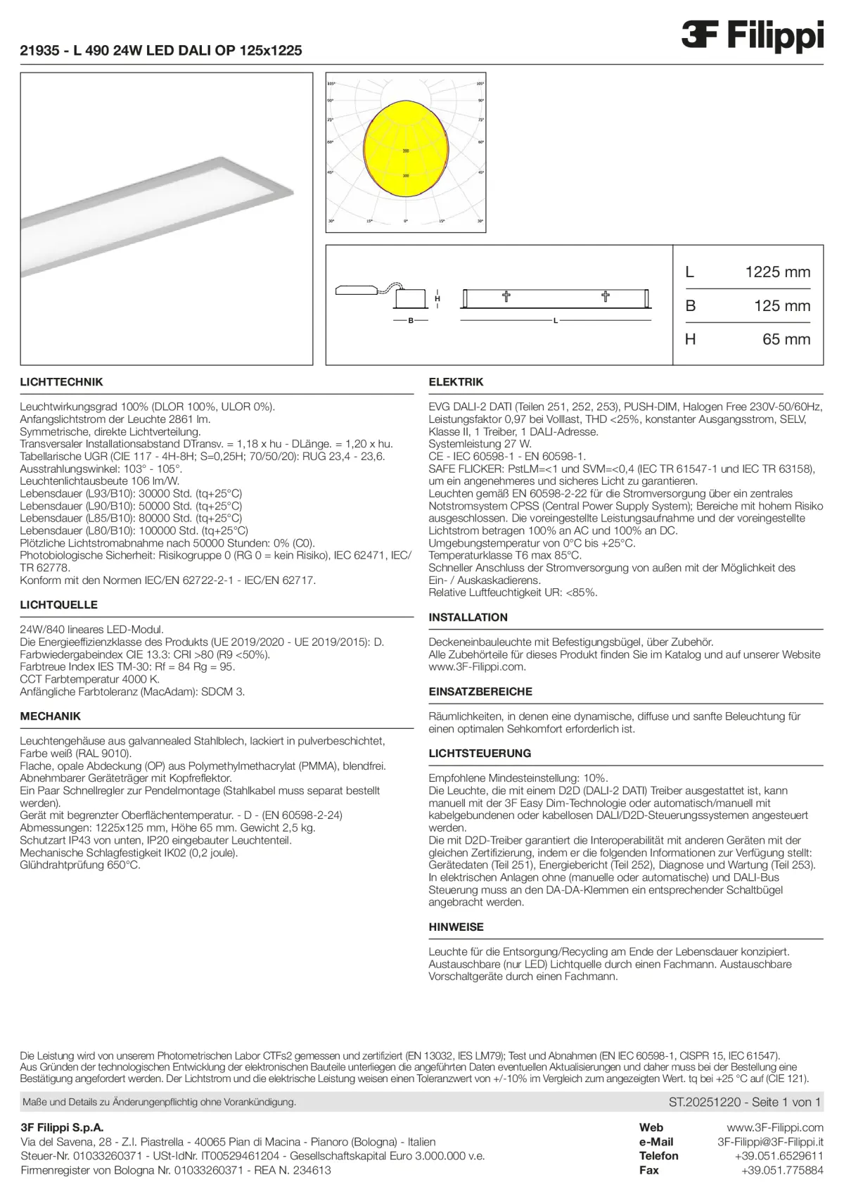 21935 - L 490 24W LED DALI OP 125x1225 - Datasheet - de