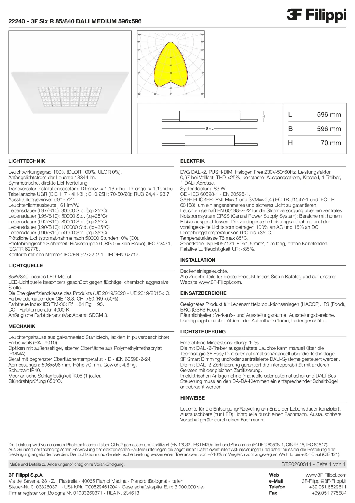 22240 - 3F Six R 85-840 DALI MEDIUM 596x596 - Datasheet - de