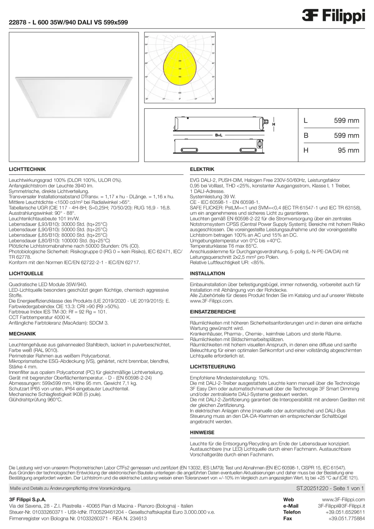 22878 - L 600 35W-940 DALI VS 599x599 - Datasheet - de