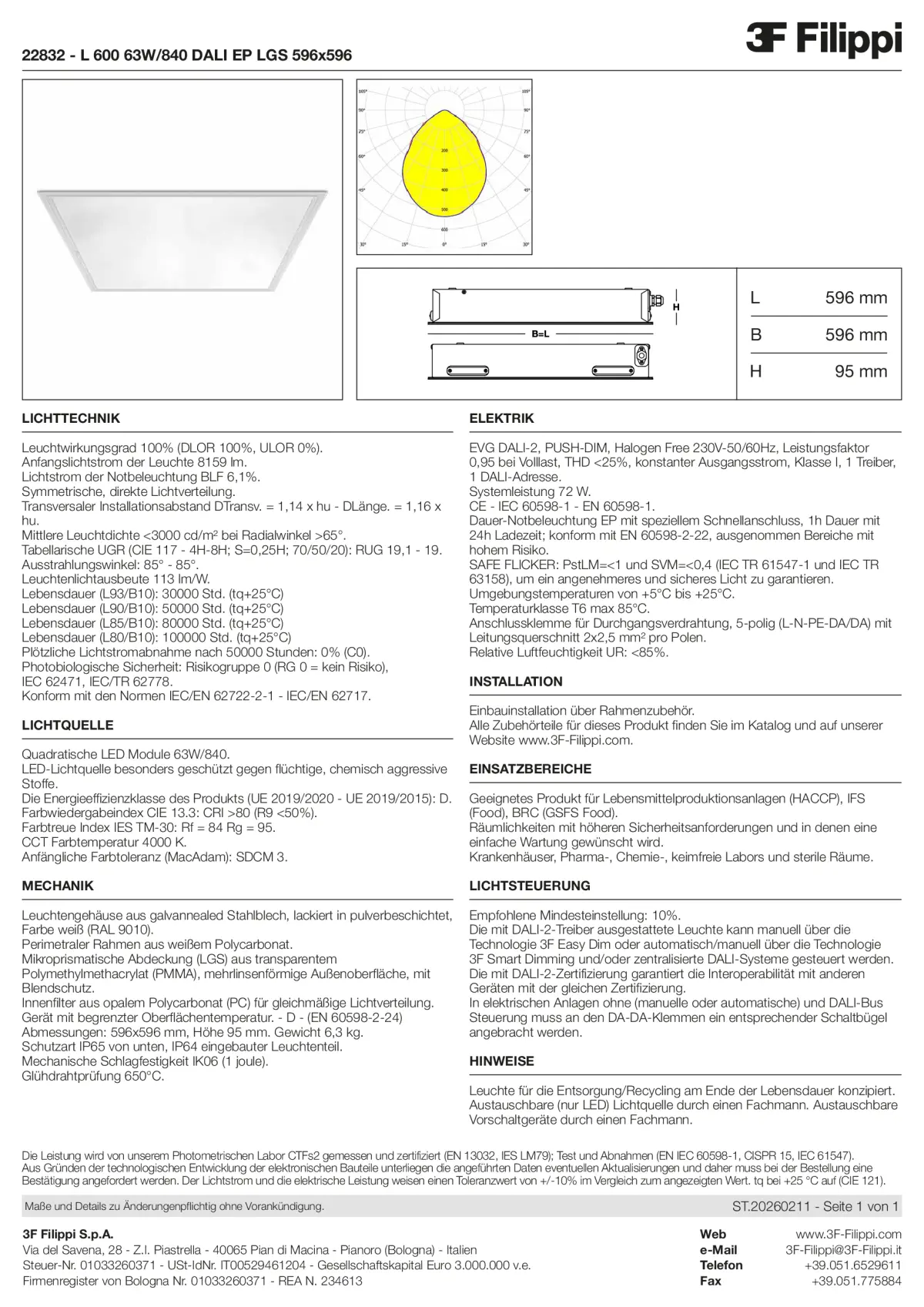22832 - L 600 63W-840 DALI EP LGS 596x596 - Datasheet - de