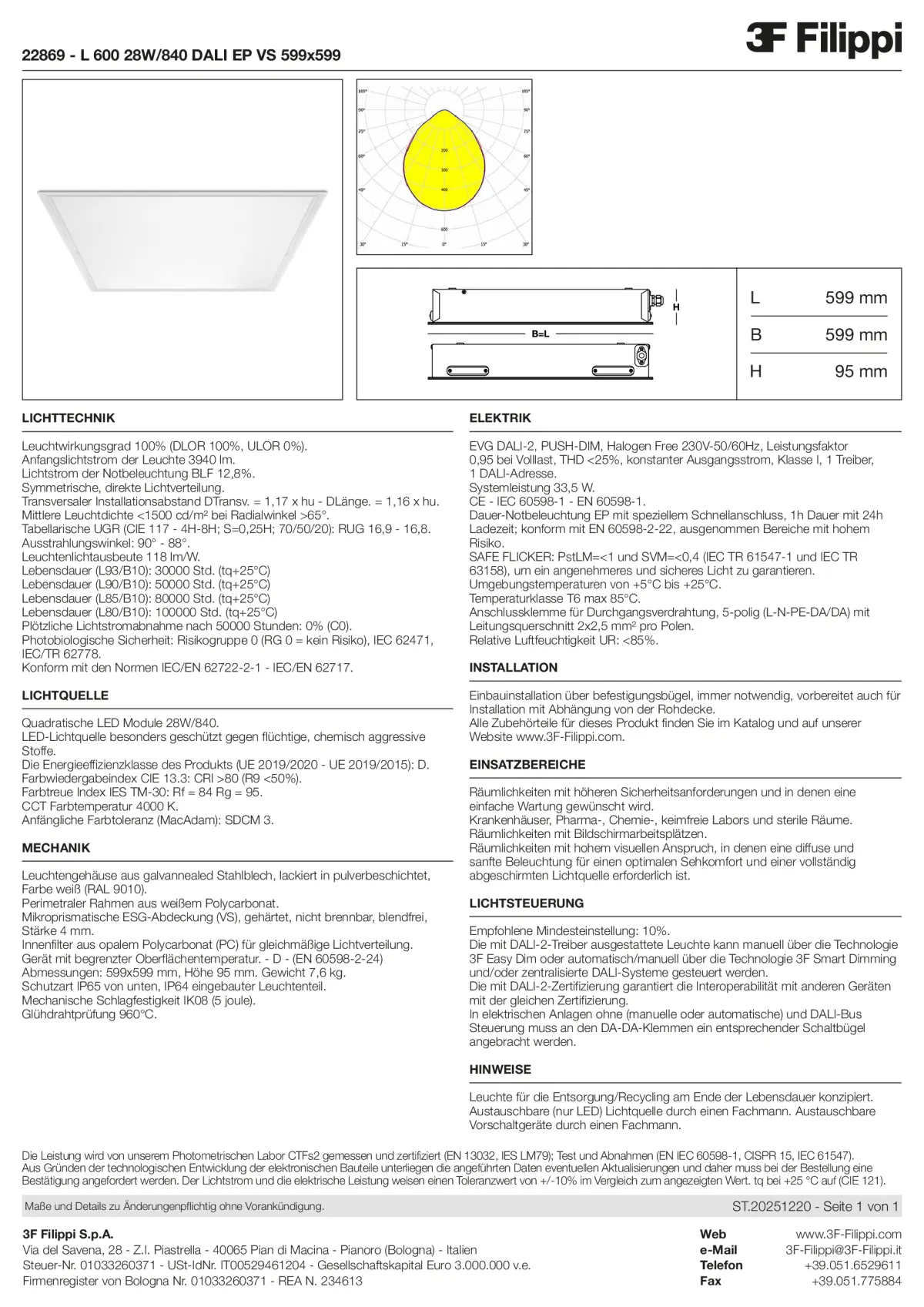 22869 - L 600 28W-840 DALI EP VS 599x599 - Datasheet - de