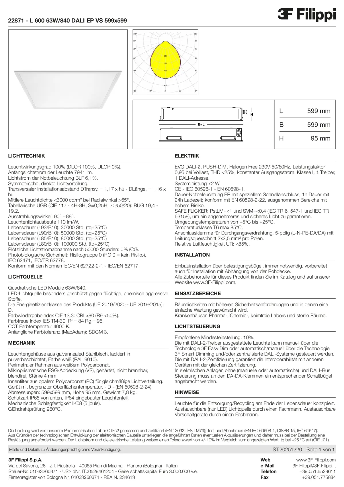 22871 - L 600 63W-840 DALI EP VS 599x599 - Datasheet - de