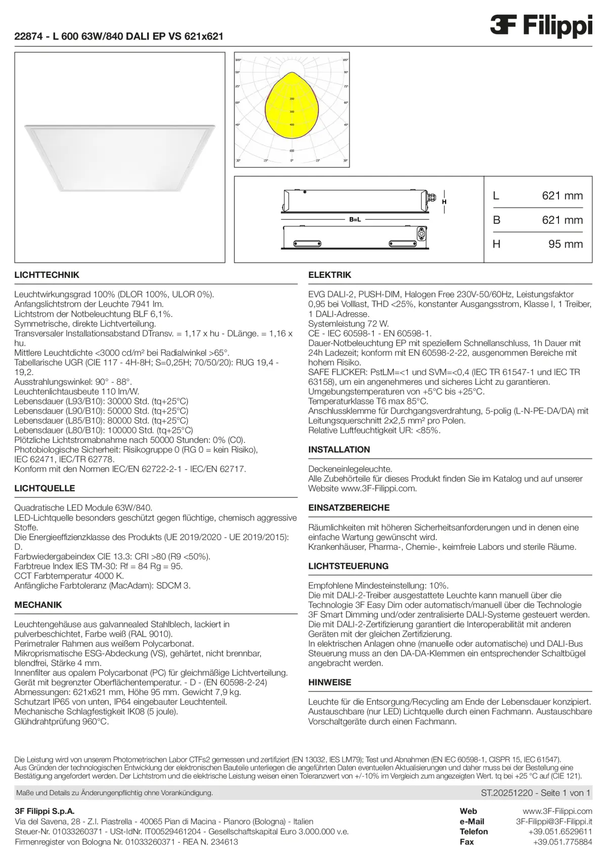 22874 - L 600 63W-840 DALI EP VS 621x621 - Datasheet - de