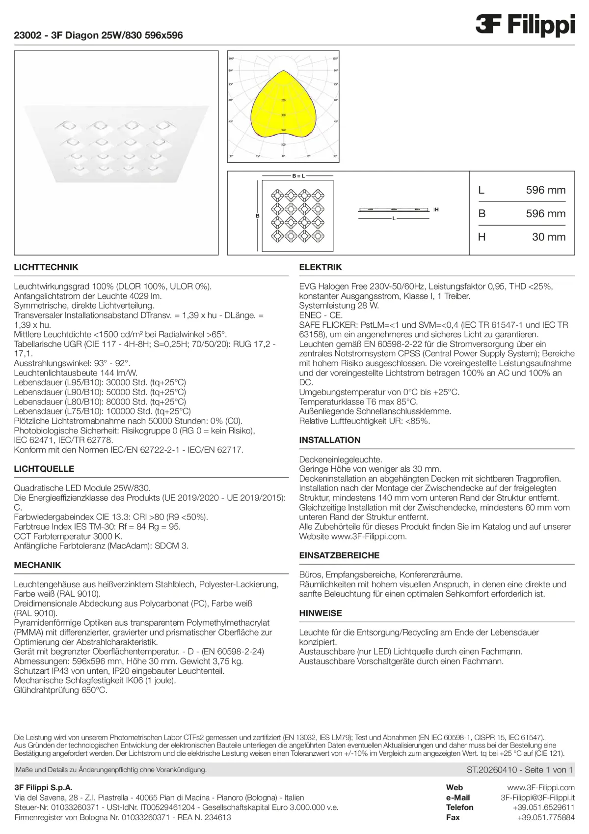 23002 - 3F Diagon 25W-830 596x596 - Datasheet - de