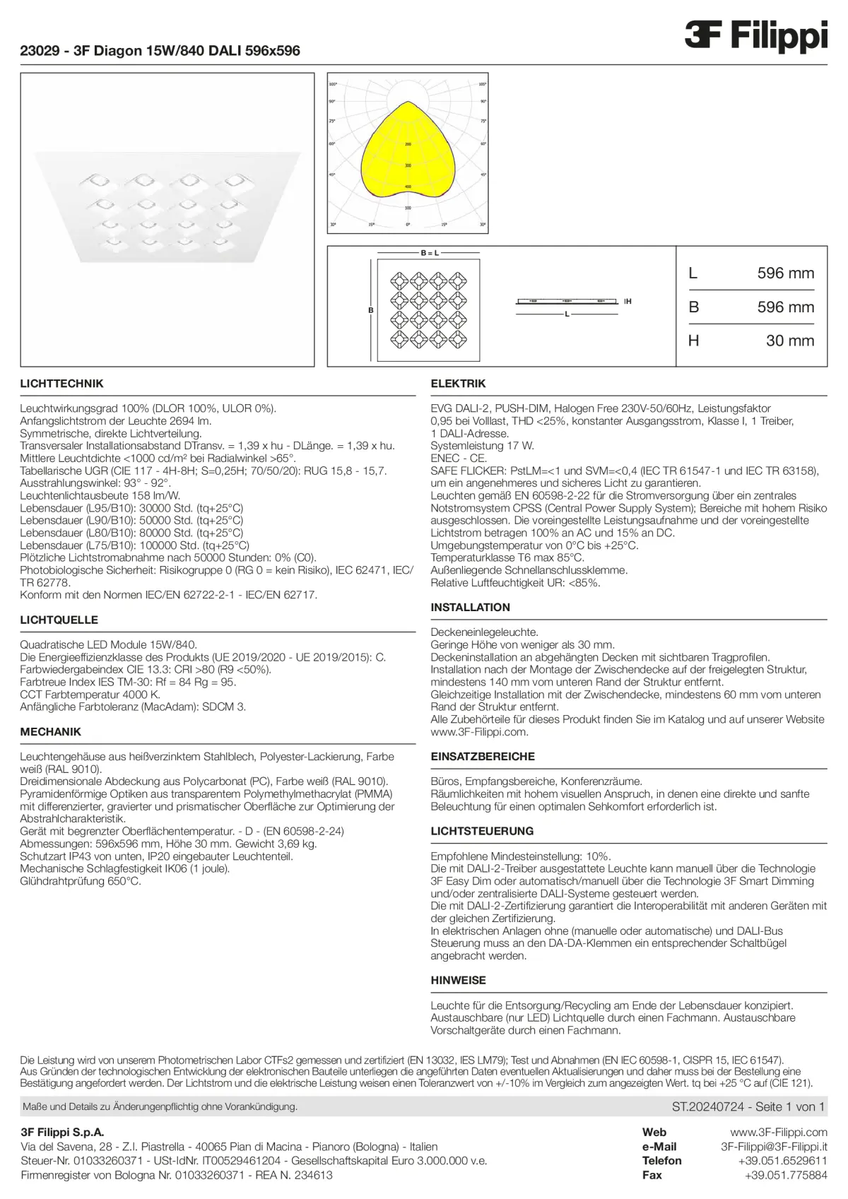 23029 - 3F Diagon 15W-840 DALI 596x596 - Datasheet - de