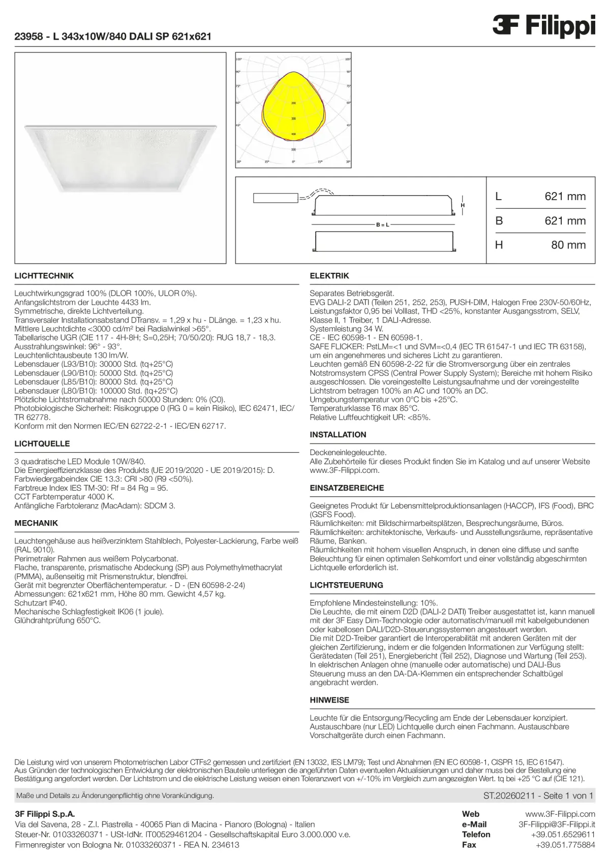 23958 - L 343x10W-840 DALI SP 621x621 - Datasheet - de