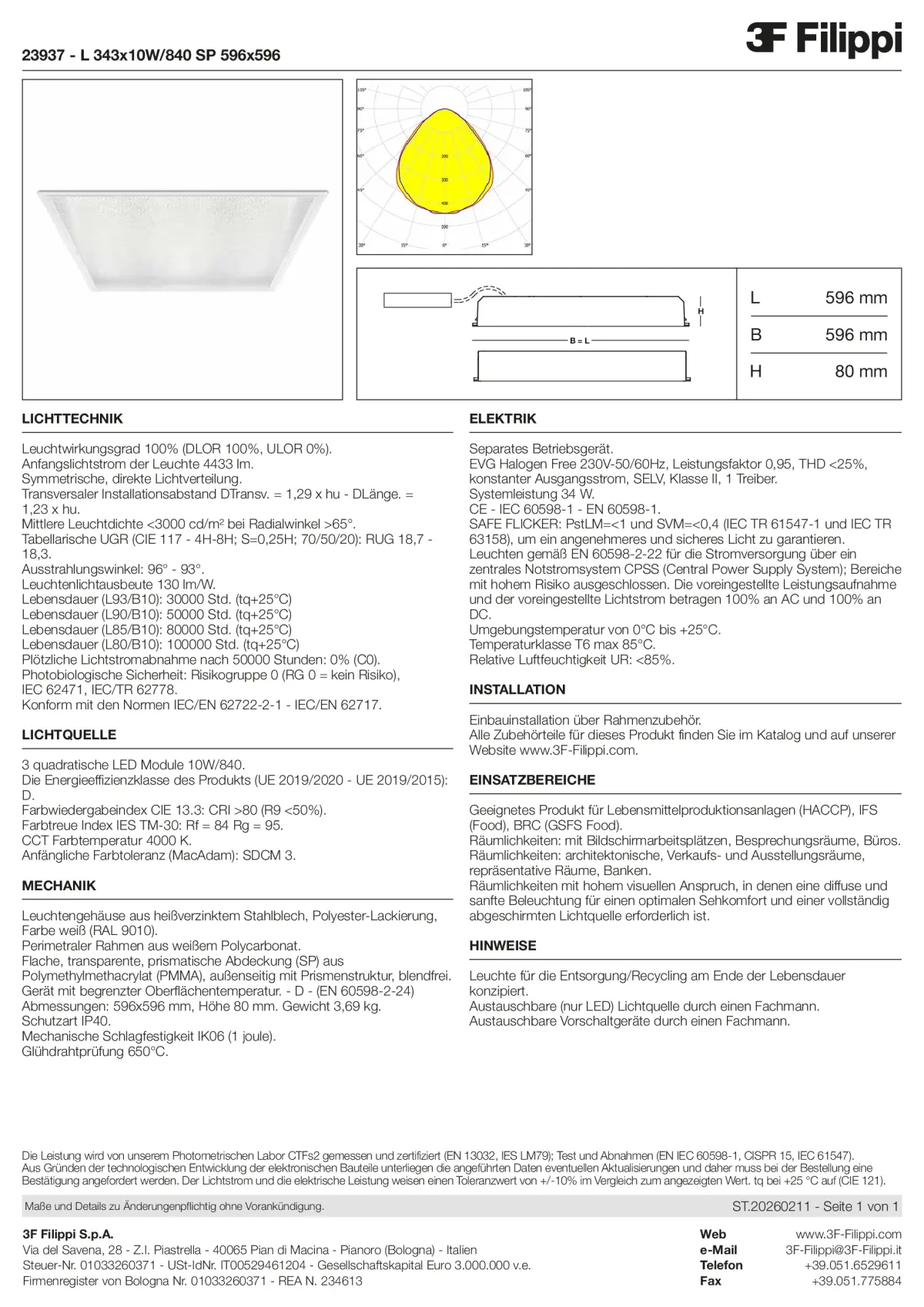 23937 - L 343x10W-840 SP 596x596 - Datasheet - de