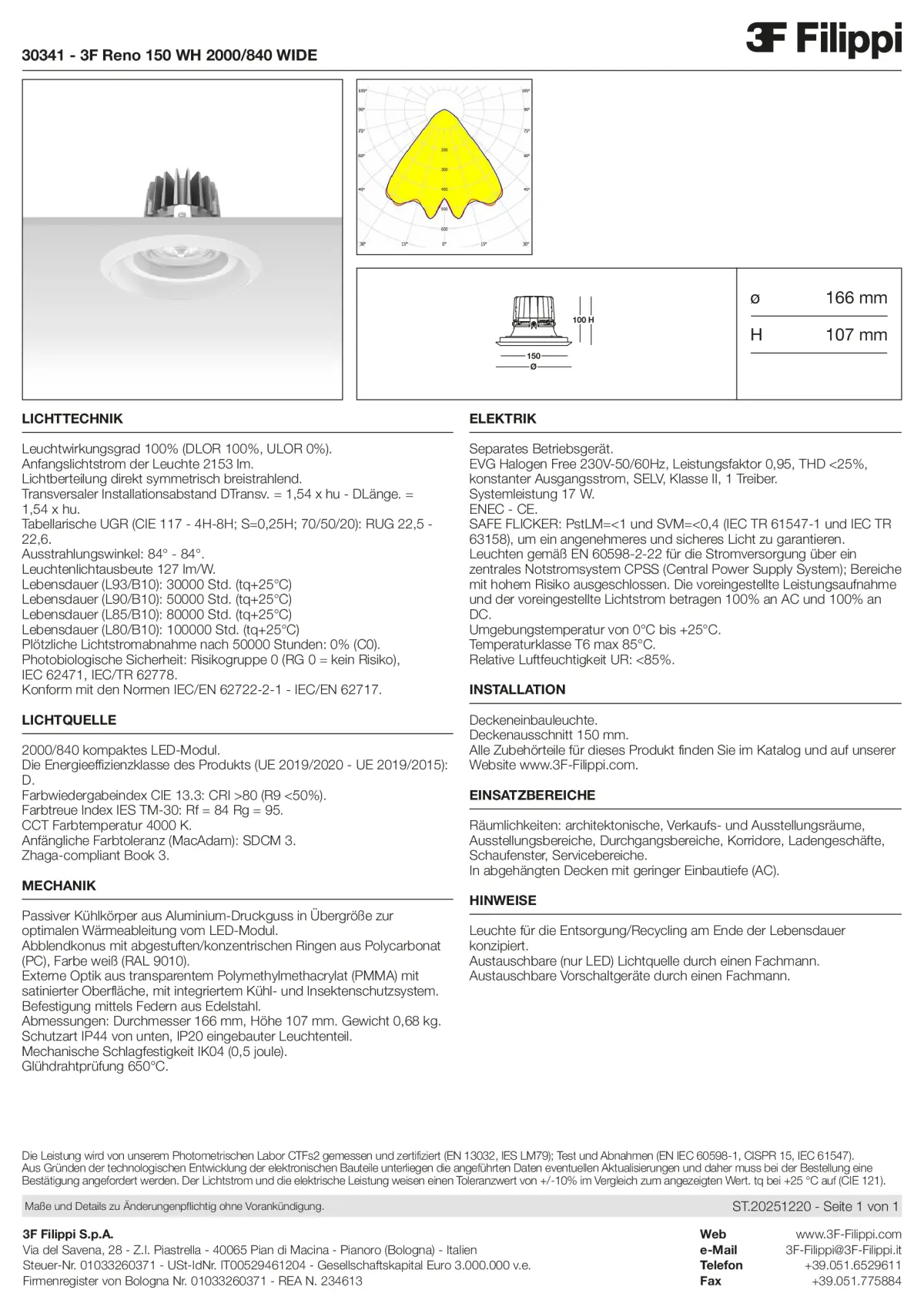 30341 - 3F Reno 150 WH 2000-840 WIDE - Datasheet - de