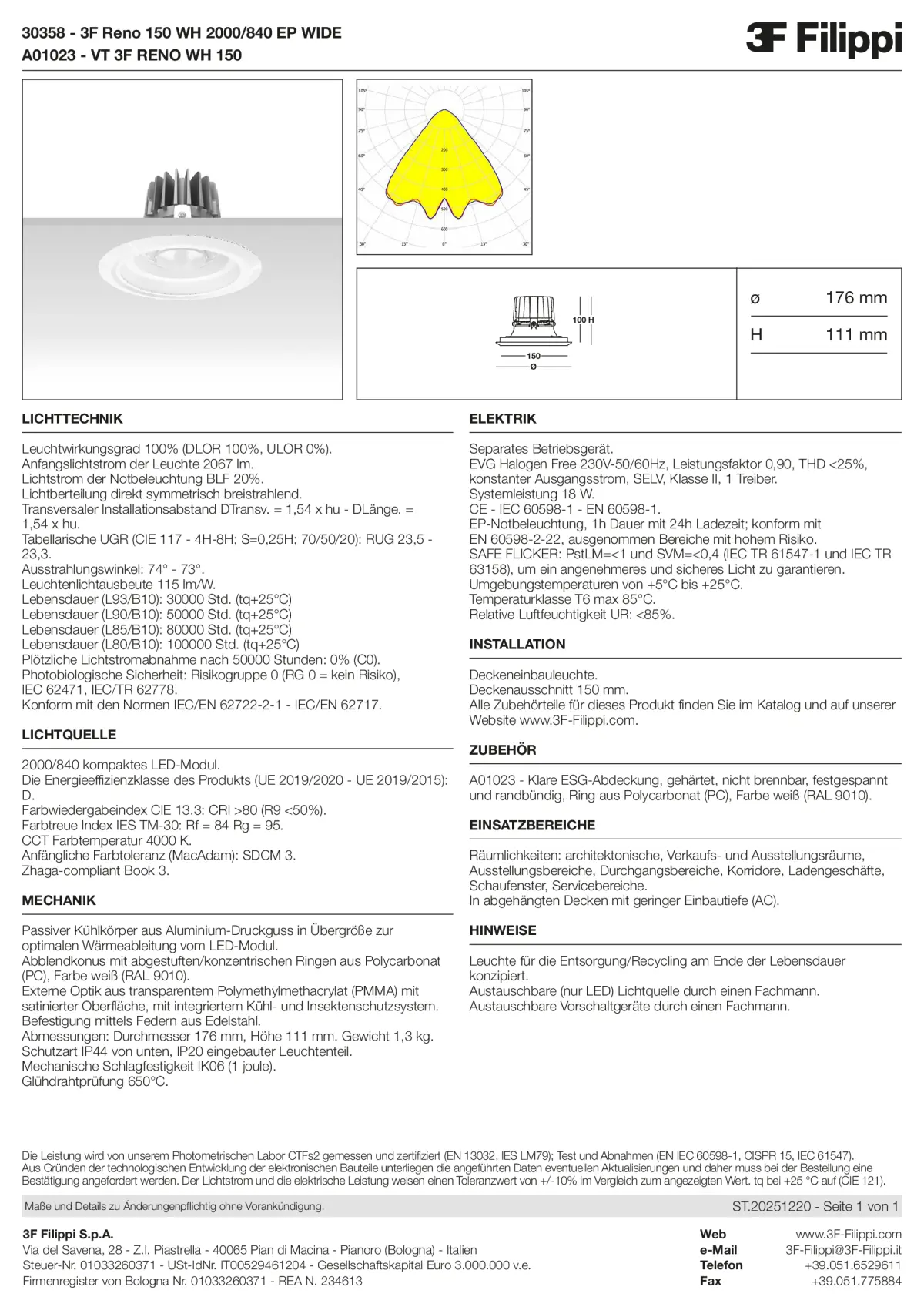 30358+A01023 - 3F Reno 150 WH 2000-840 EP WIDE + VT WH - Datasheet - de