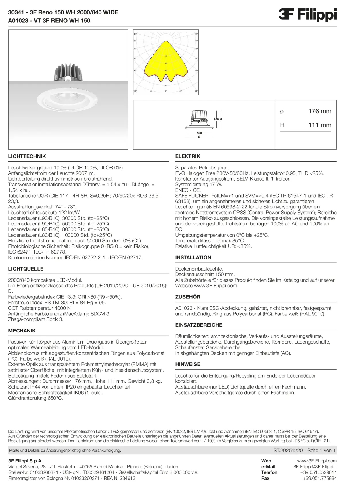30341+A01023 - 3F Reno 150 WH 2000-840 WIDE + VT WH - Datasheet - de