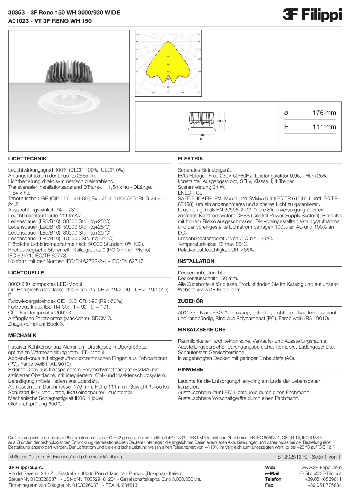 30353+A01023 - 3F Reno 150 WH 3000-930 WIDE + VT WH - Datasheet - de