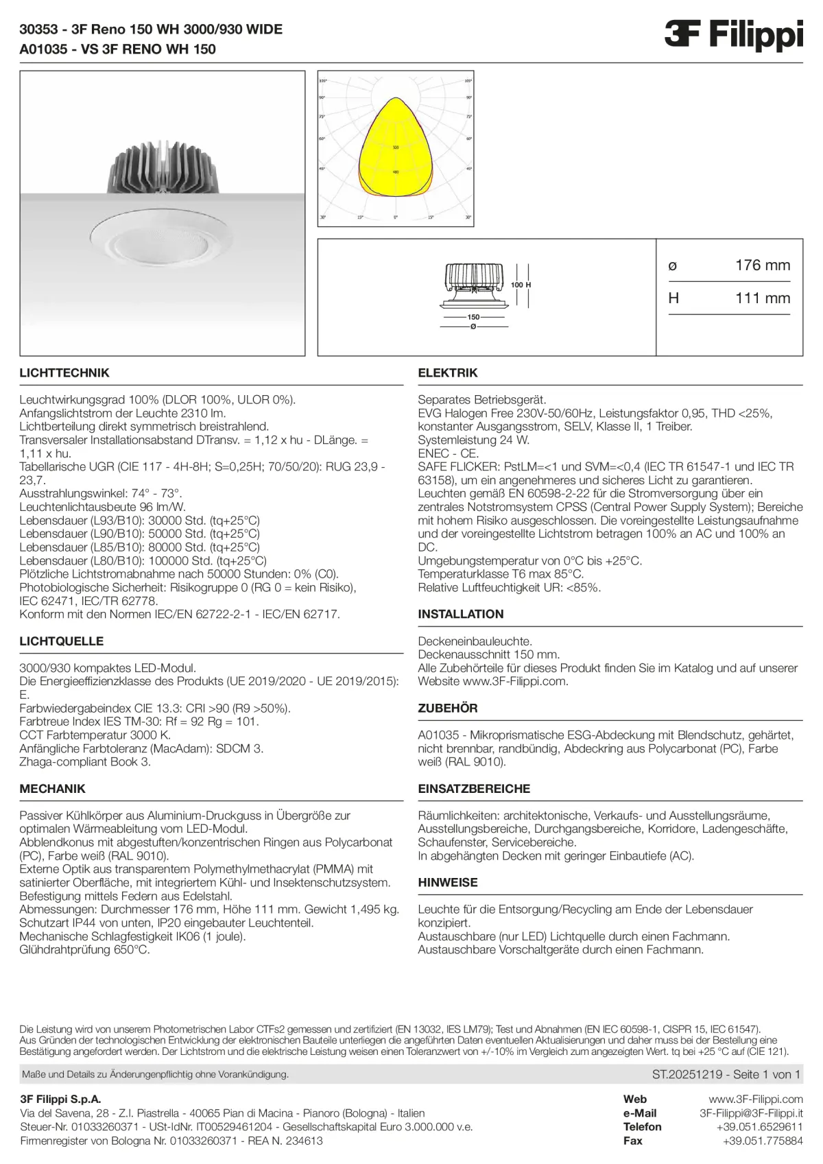 30353+A01035 - 3F Reno 150 WH 3000-930 WIDE + VS WH - Datasheet - de