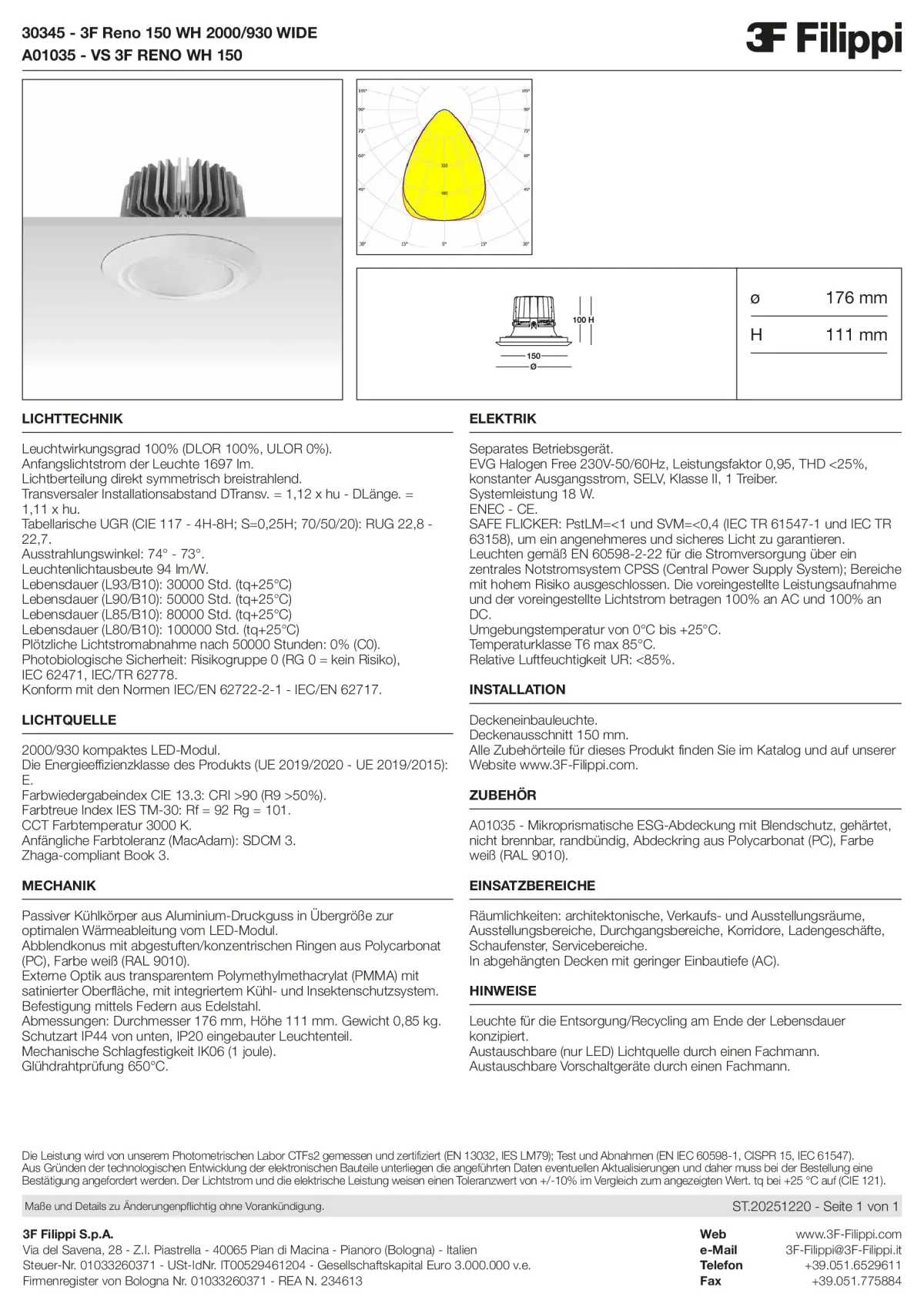 30345+A01035 - 3F Reno 150 WH 2000-930 WIDE + VS WH - Datasheet - de