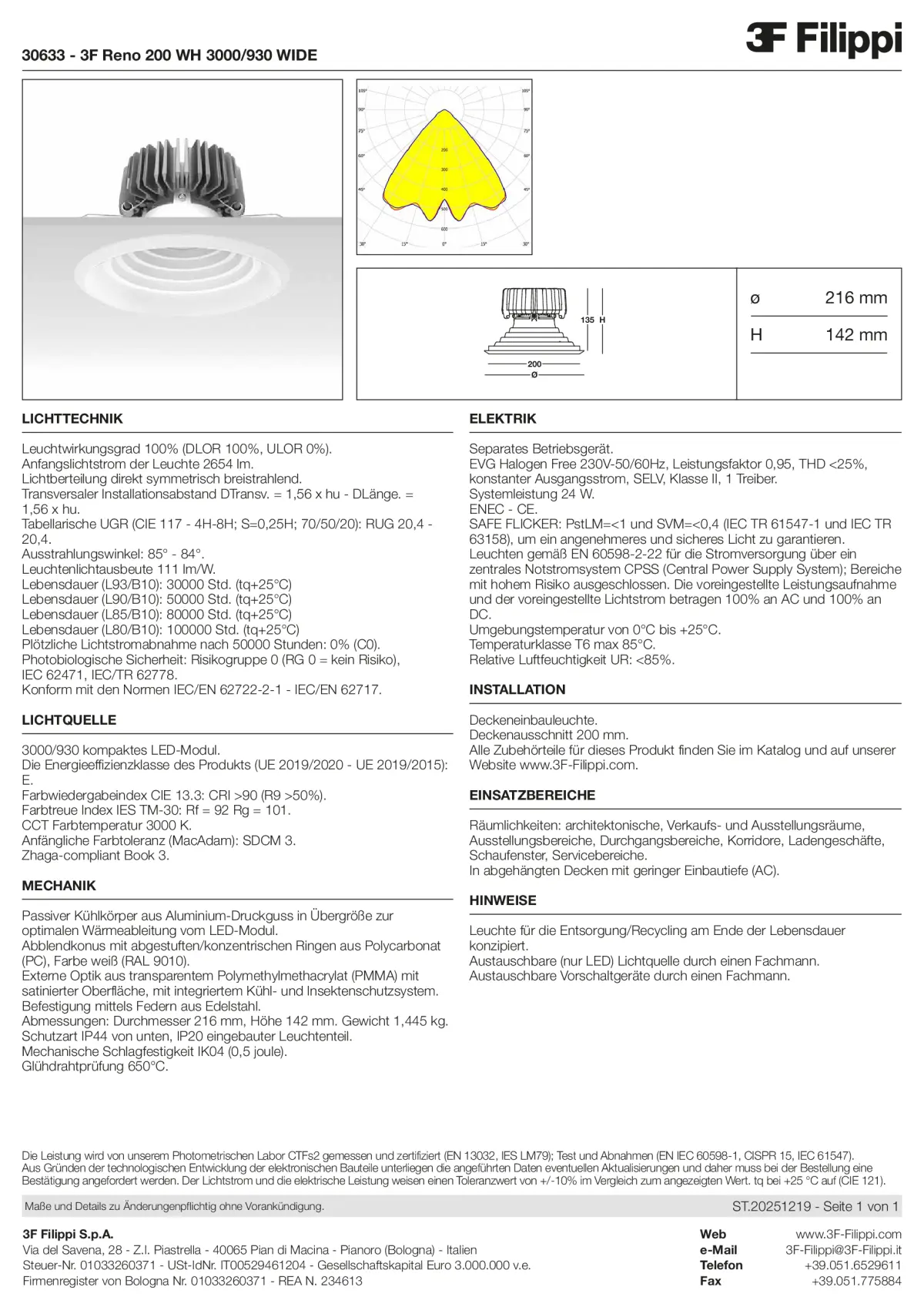30633 - 3F Reno 200 WH 3000-930 WIDE - Datasheet - de