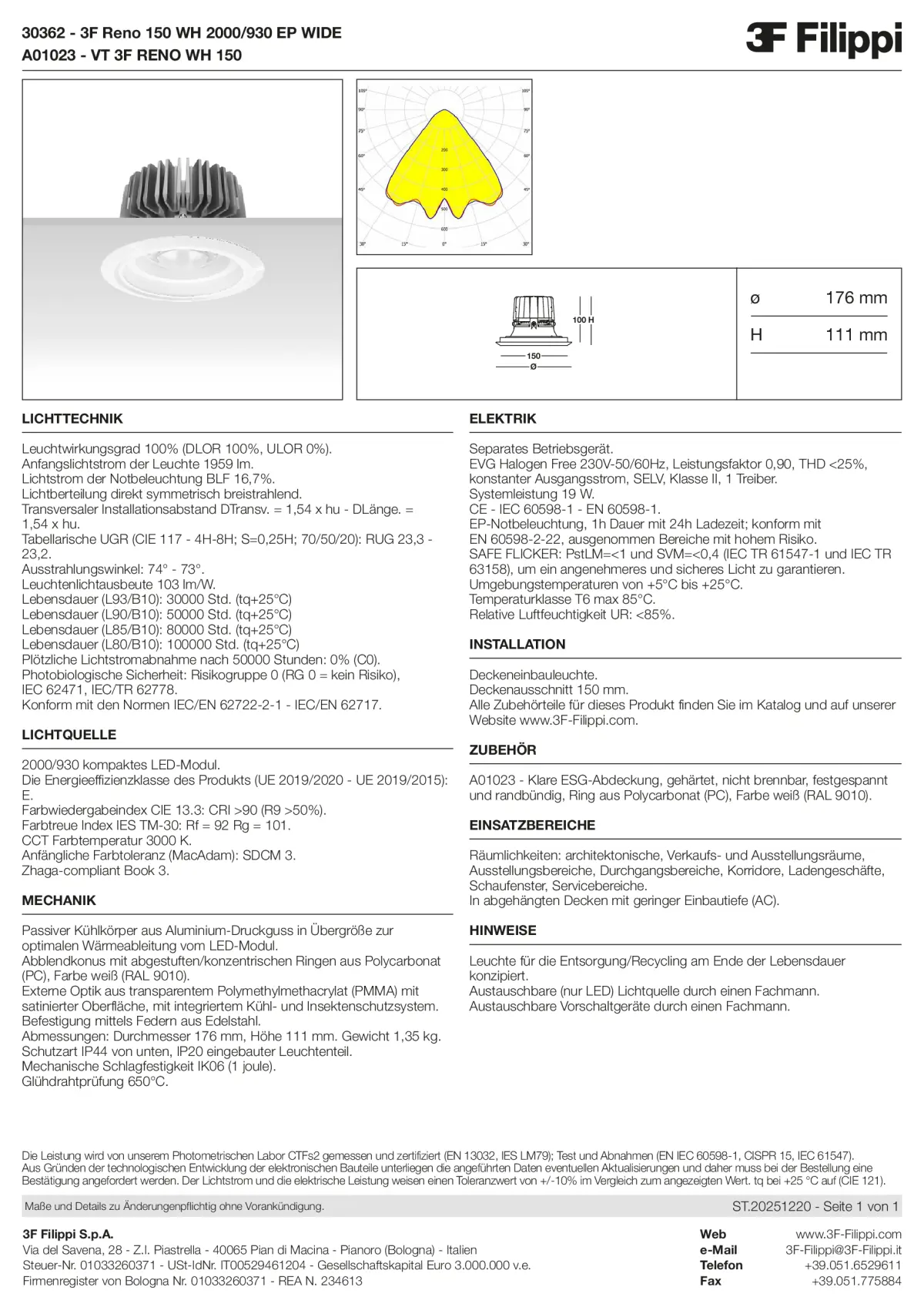 30362+A01023 - 3F Reno 150 WH 2000-930 EP WIDE + VT WH - Datasheet - de