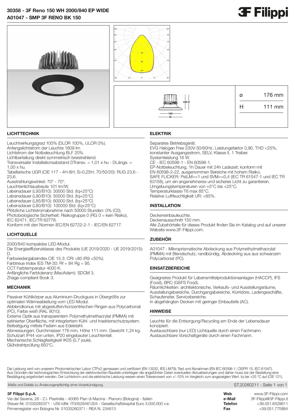 30358+A01047 - 3F Reno 150 WH 2000-840 EP WIDE + SMP BK - Datasheet - de