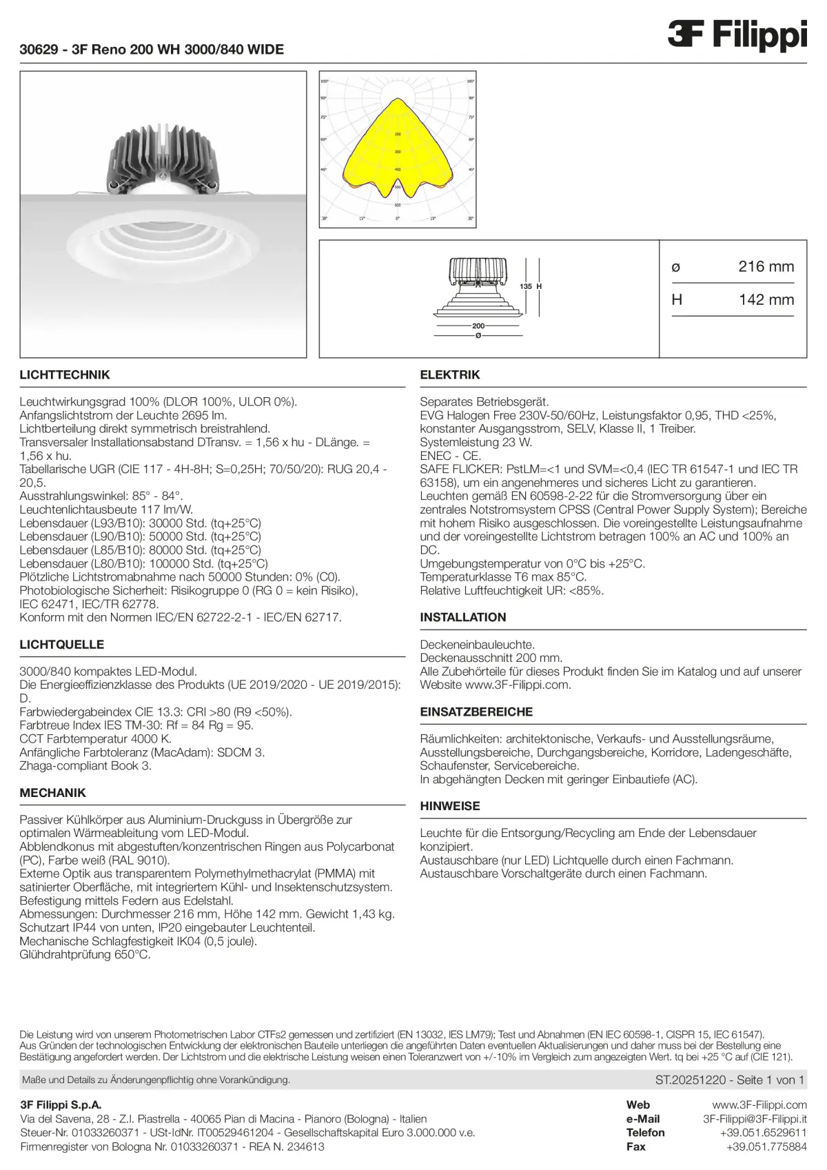 30629 - 3F Reno 200 WH 3000-840 WIDE - Datasheet - de
