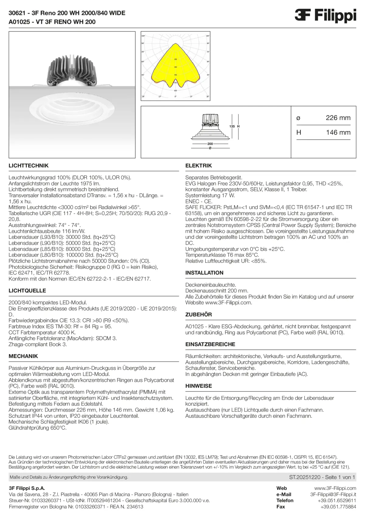 30621+A01025 - 3F Reno 200 WH 2000-840 WIDE + VT WH - Datasheet - de