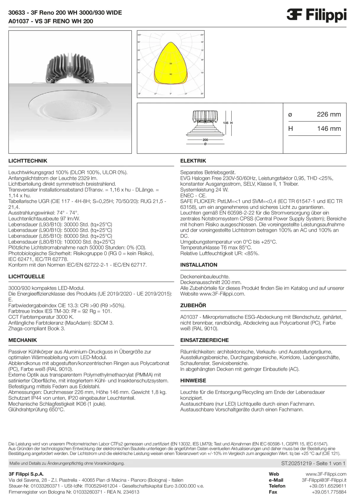 30633+A01037 - 3F Reno 200 WH 3000-930 WIDE + VS WH - Datasheet - de
