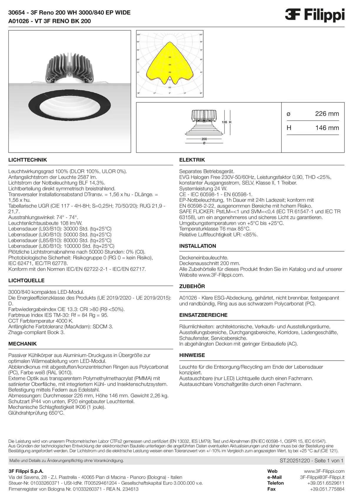 30654+A01026 - 3F Reno 200 WH 3000-840 EP WIDE + VT BK - Datasheet - de
