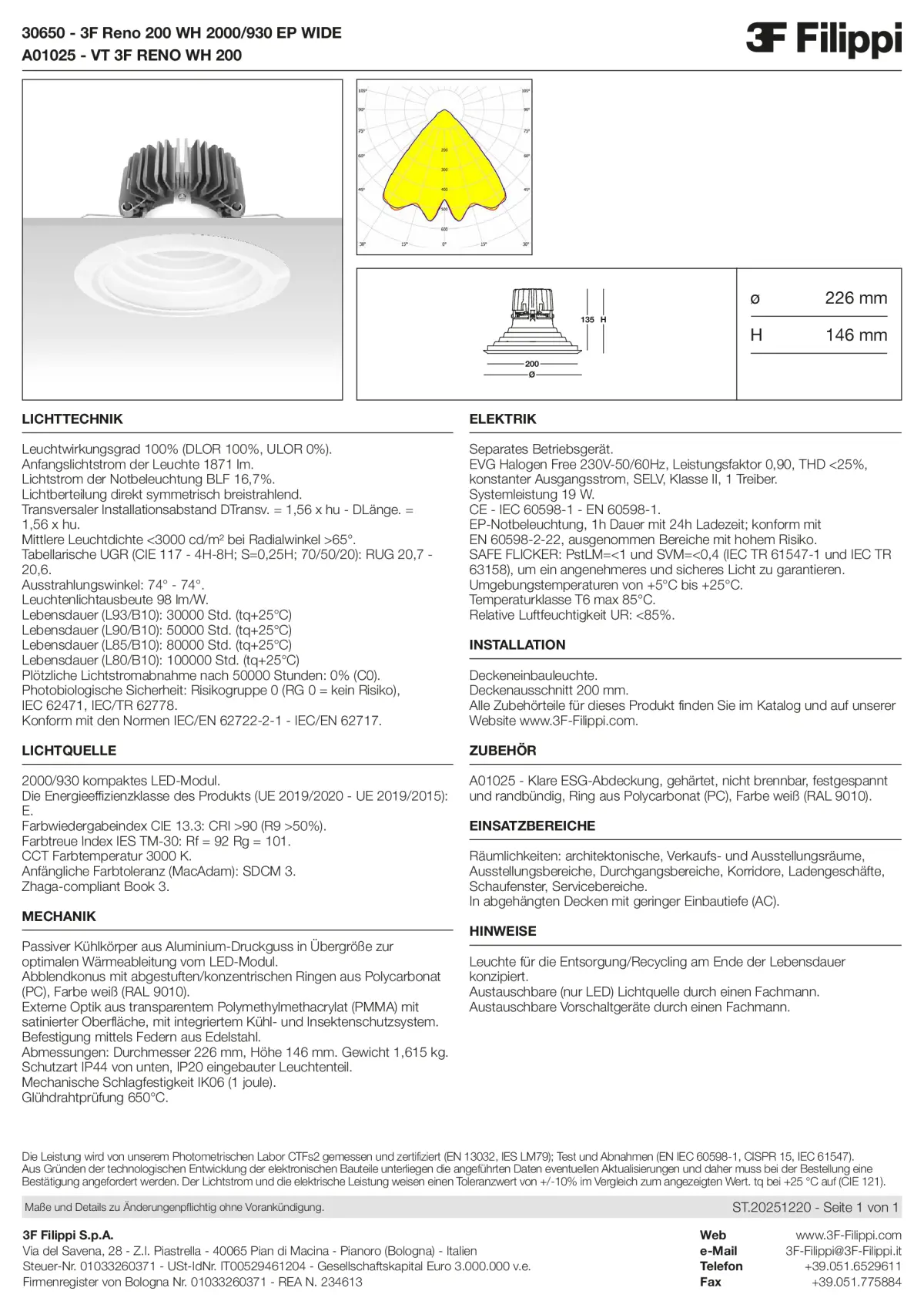 30650+A01025 - 3F Reno 200 WH 2000-930 EP WIDE + VT WH - Datasheet - de