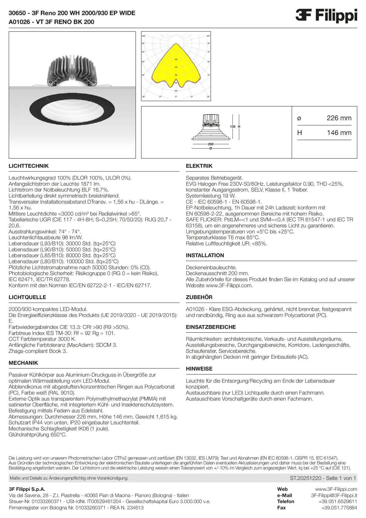 30650+A01026 - 3F Reno 200 WH 2000-930 EP WIDE + VT BK - Datasheet - de