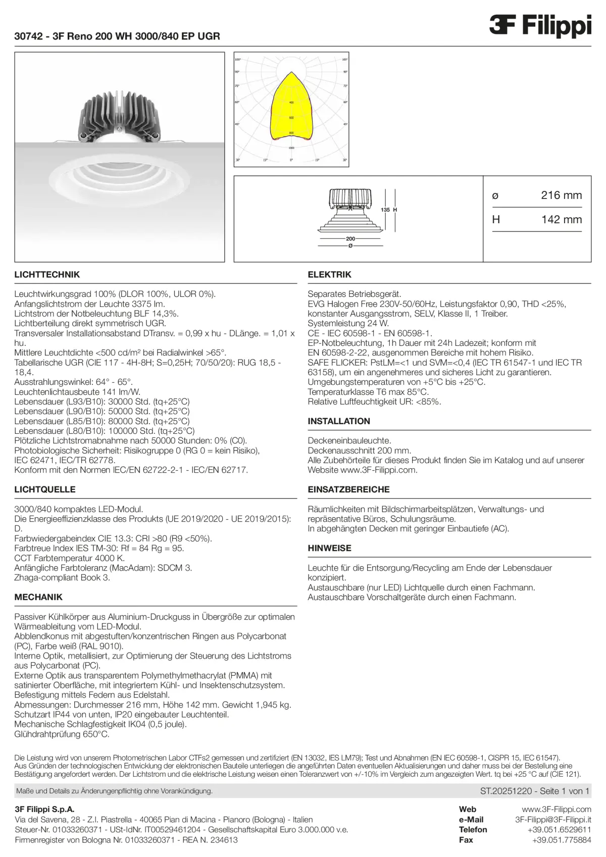 30742 - 3F Reno 200 WH 3000-840 EP UGR - Datasheet - de