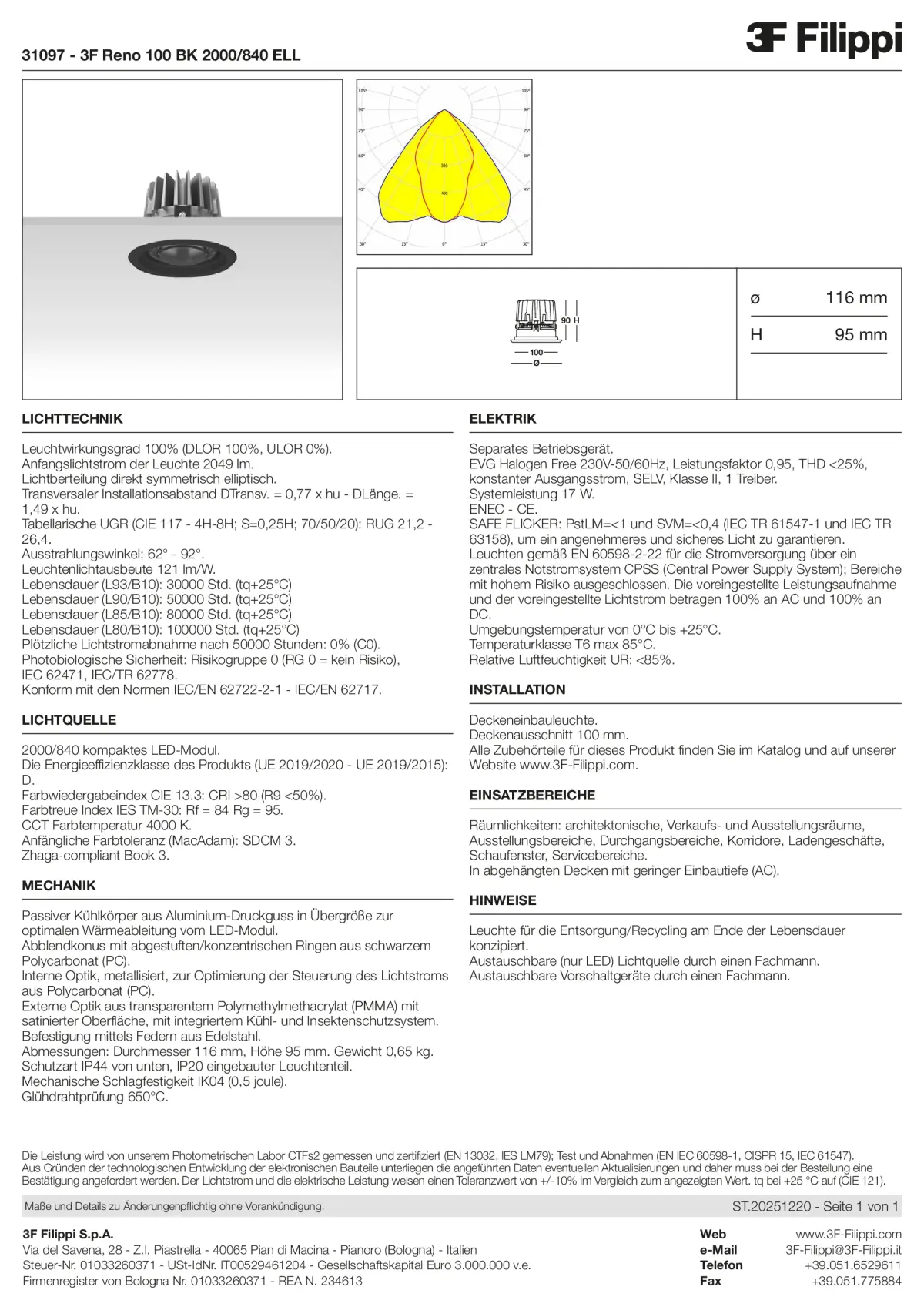 31097 - 3F Reno 100 BK 2000-840 ELL - Datasheet - de
