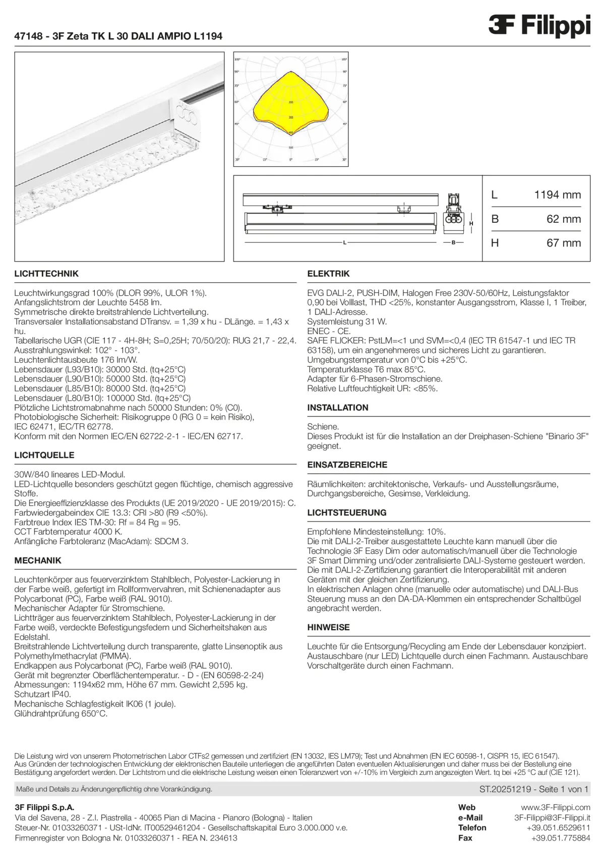 47148 - 3F Zeta TK L 30 DALI AMPIO L1194 - Datasheet - de