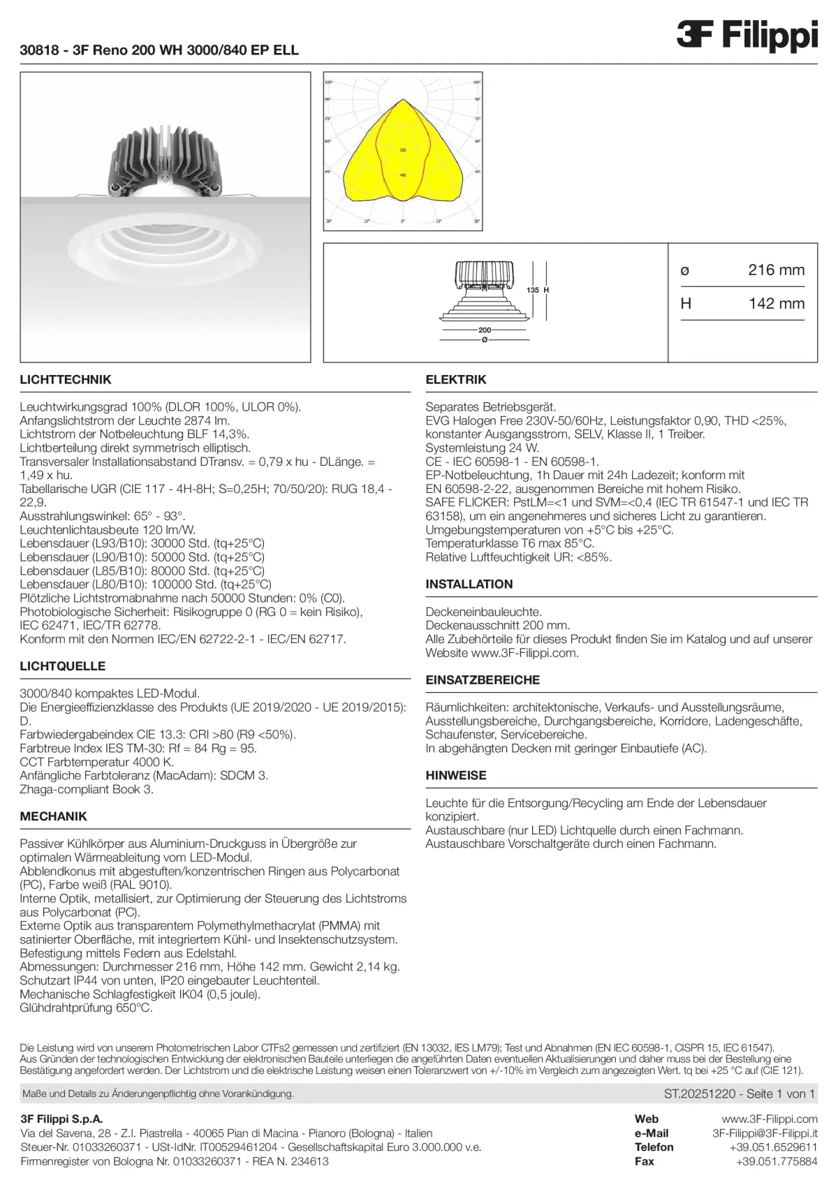 30818 - 3F Reno 200 WH 3000-840 EP ELL - Datasheet - de