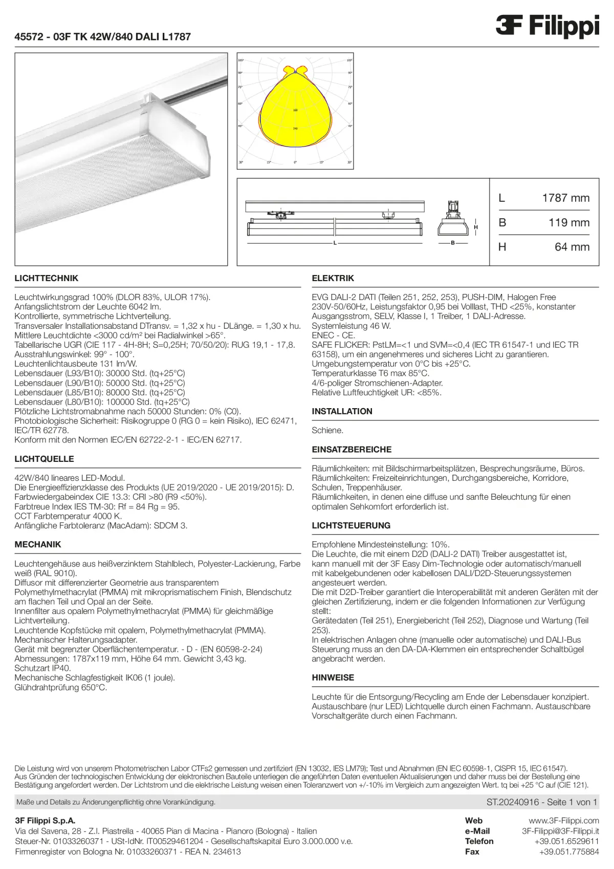 45572 - 03F TK 42W-840 DALI L1787 - Datasheet - de