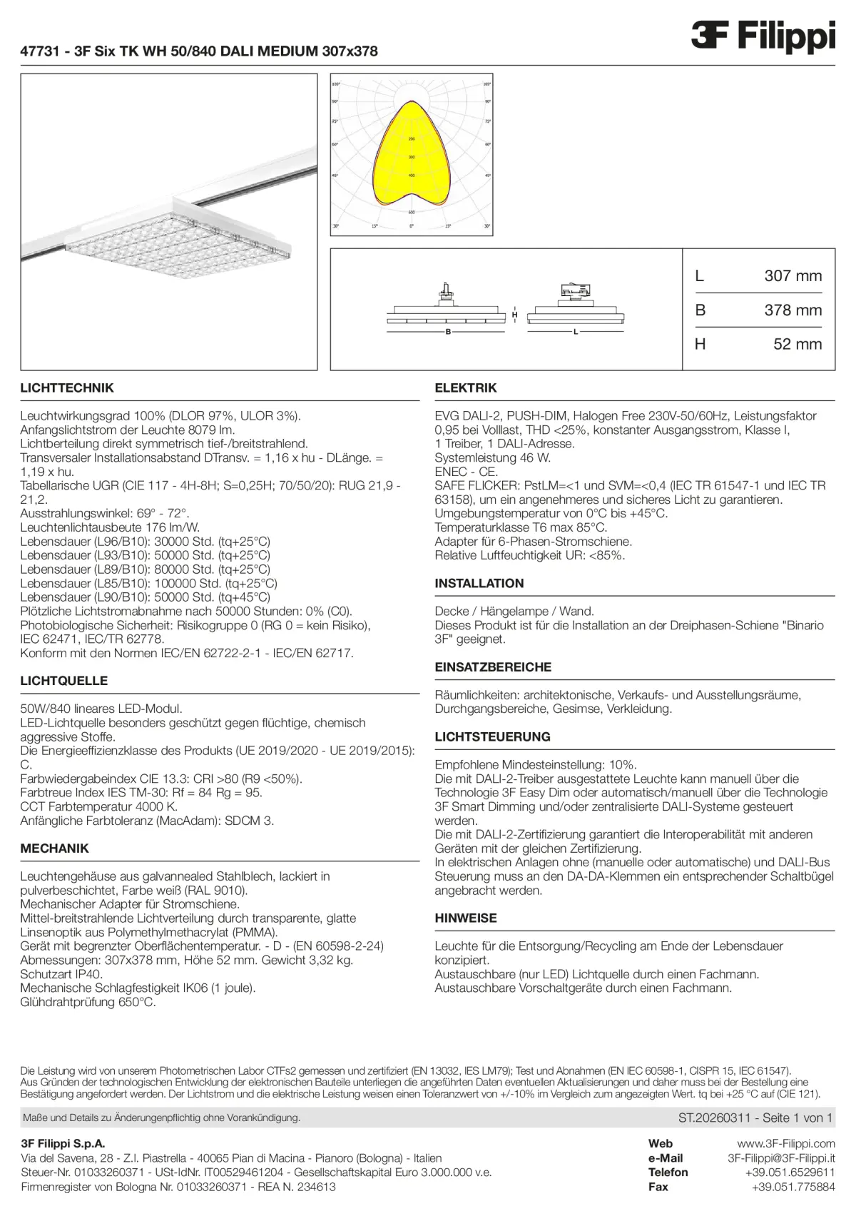 47731 - 3F Six TK WH 50-840 DALI MEDIUM 307x378 - Datasheet - de