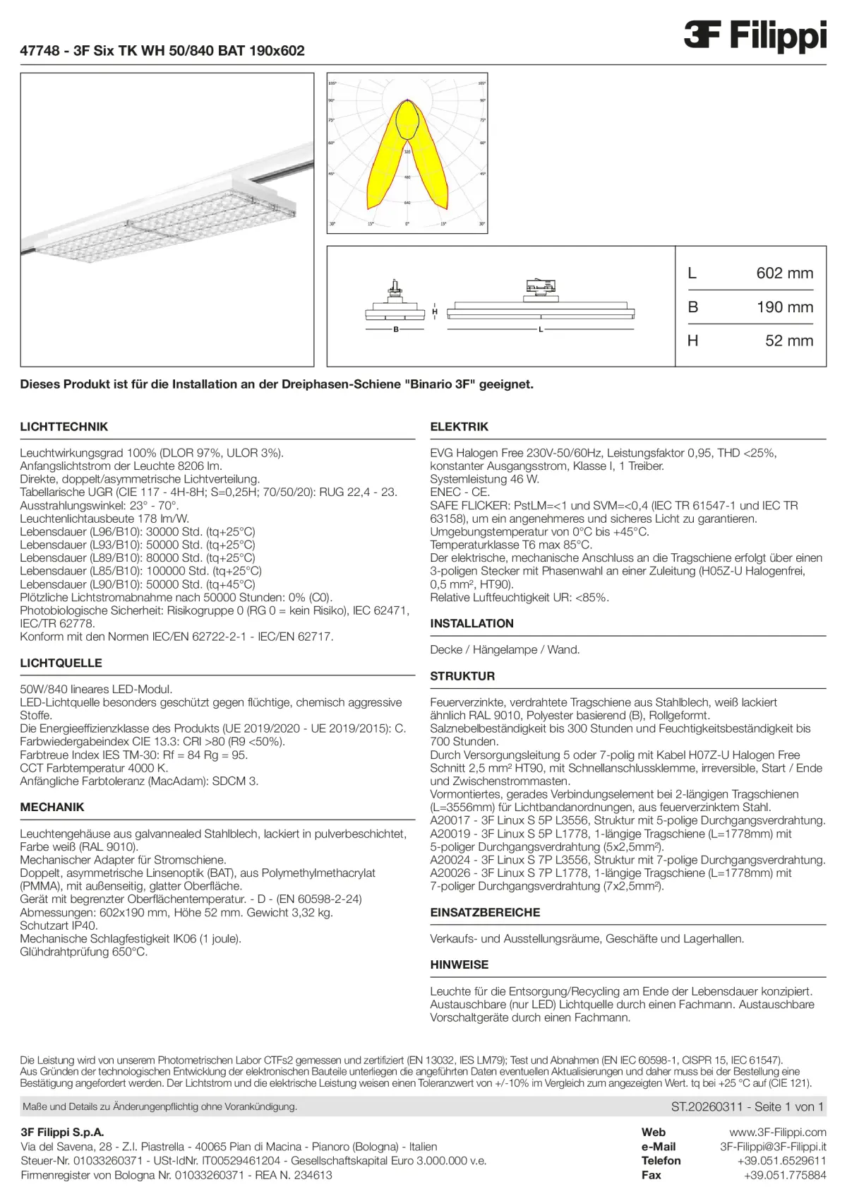 47748 - 3F Six TK WH 50-840 BAT 190x602 - Datasheet - de