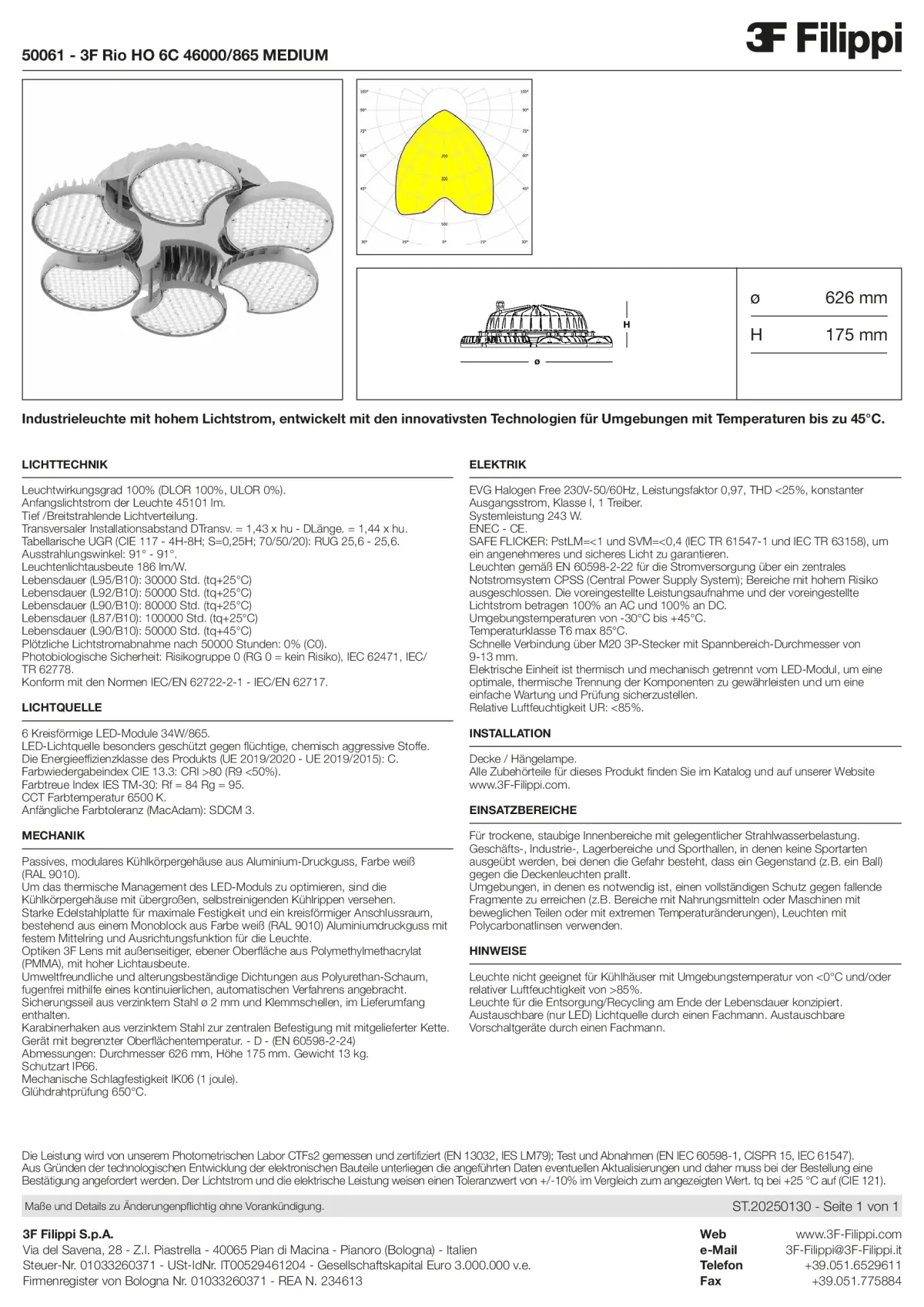 50061 - 3F Rio HO 6C 46000-865 MEDIUM - Datasheet - de