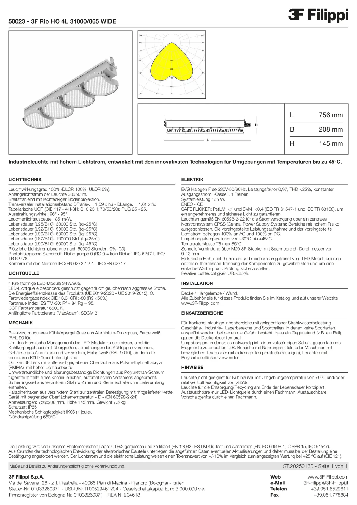 50023 - 3F Rio HO 4L 31000-865 WIDE - Datasheet - de