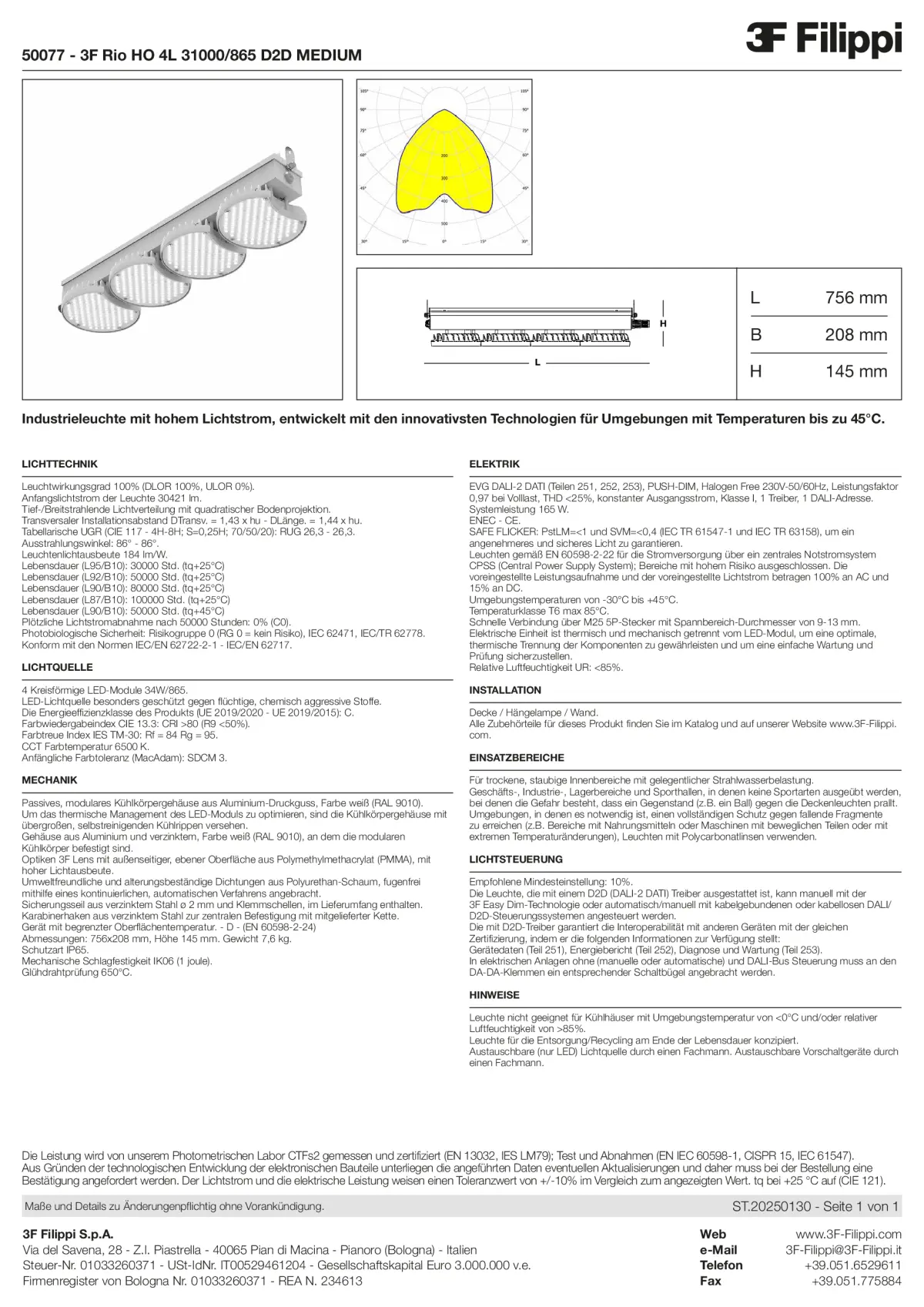 50077 - 3F Rio HO 4L 31000-865 D2D MEDIUM - Datasheet - de