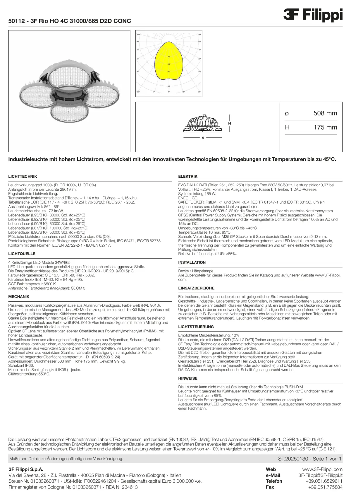 50112 - 3F Rio HO 4C 31000-865 D2D CONC - Datasheet - de