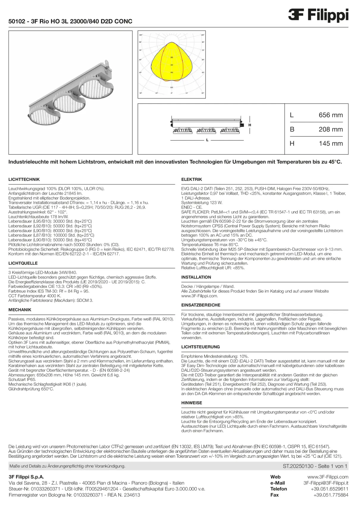 50102 - 3F Rio HO 3L 23000-840 D2D CONC - Datasheet - de